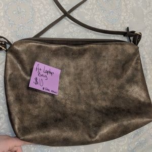Ava & Viv Laptop Bag in Brown Shimmer | LIKE NEW